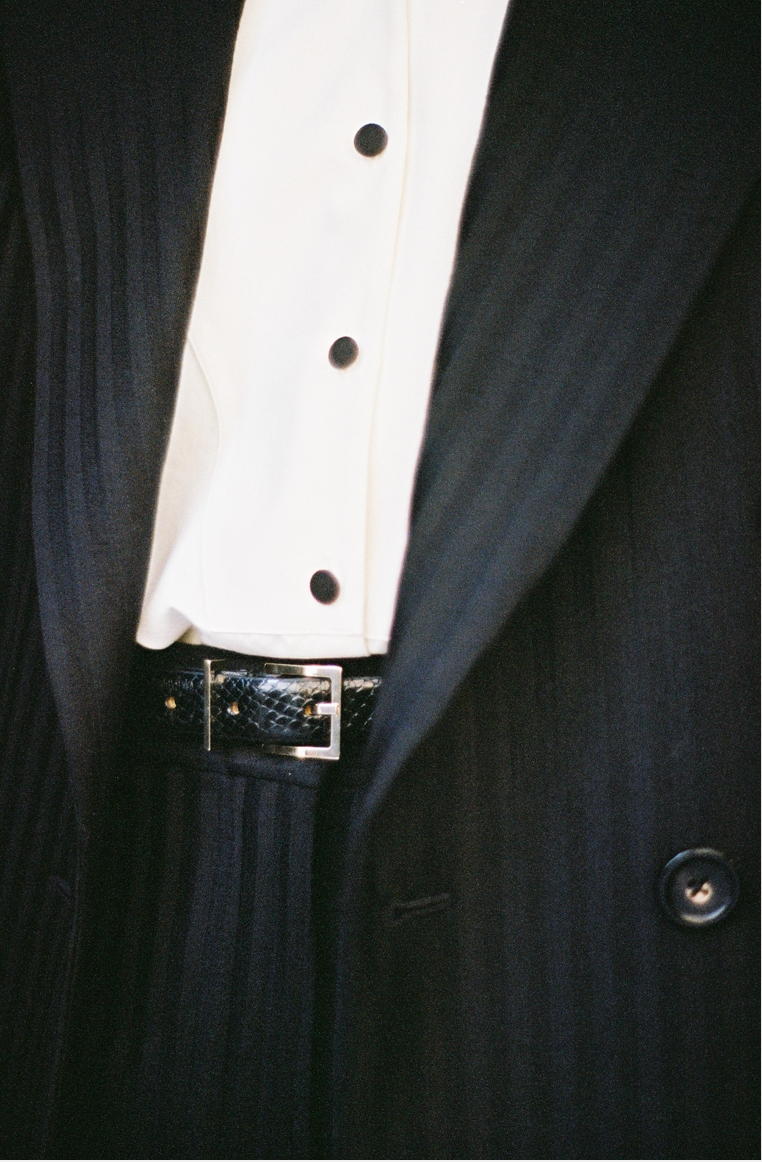 Slim Signature Belt Pitone Stampato Black