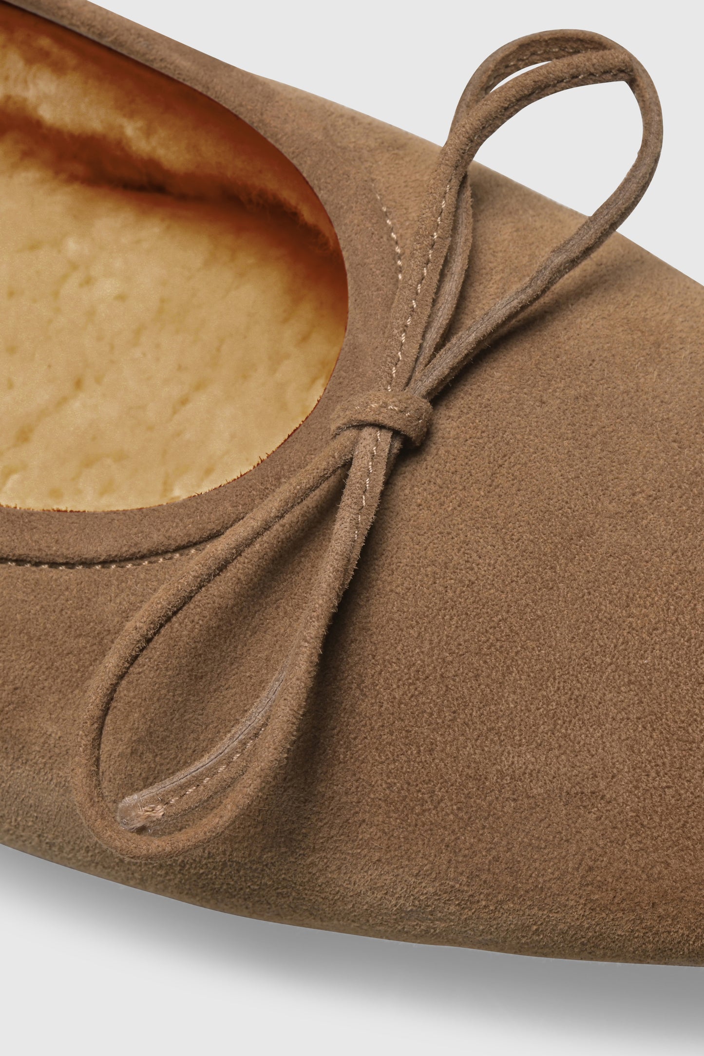 Ballerina 9551 Camoscio Taupe Shearling Brown