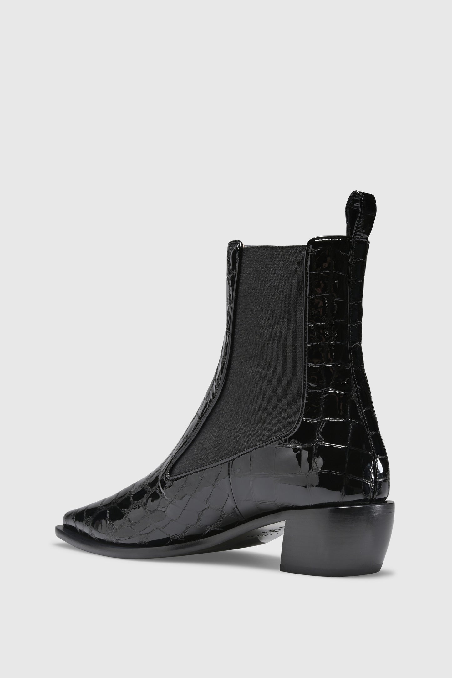 Ankle boots 9346 Cocco Stampato Vernice Black
