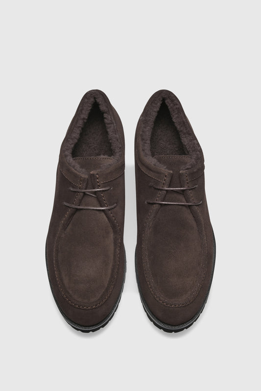 Stiefelette 9555 Velour Chocolate Shearling Chocolate