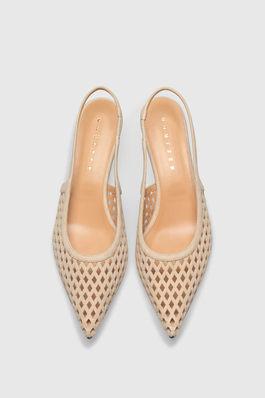 Slingback 9515 Camoscio Latte