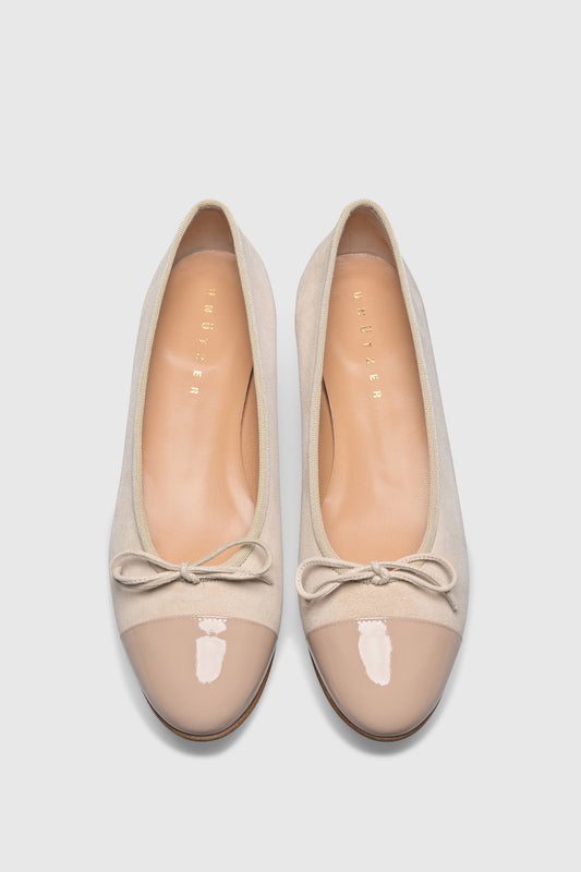 Ballerina 963 Camoscio Vernice Latte