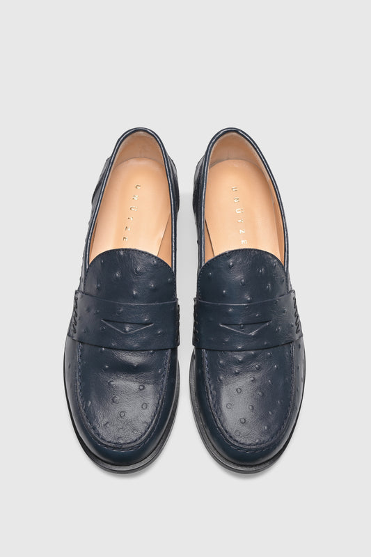 Loafer 9250 Struzzo Stampato Navy