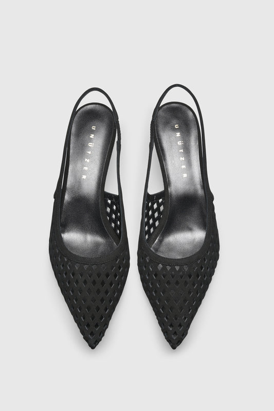 Slingback 9515 Camoscio Black