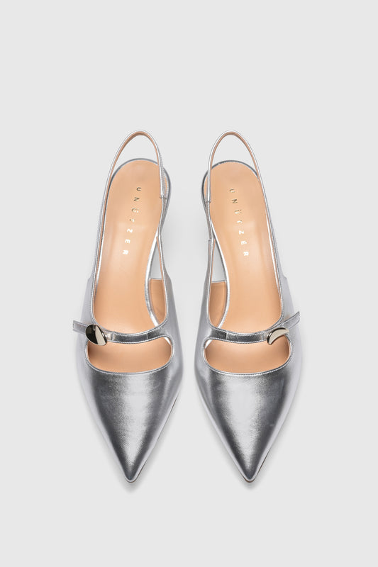 Slingback 9425 Laminato Silver