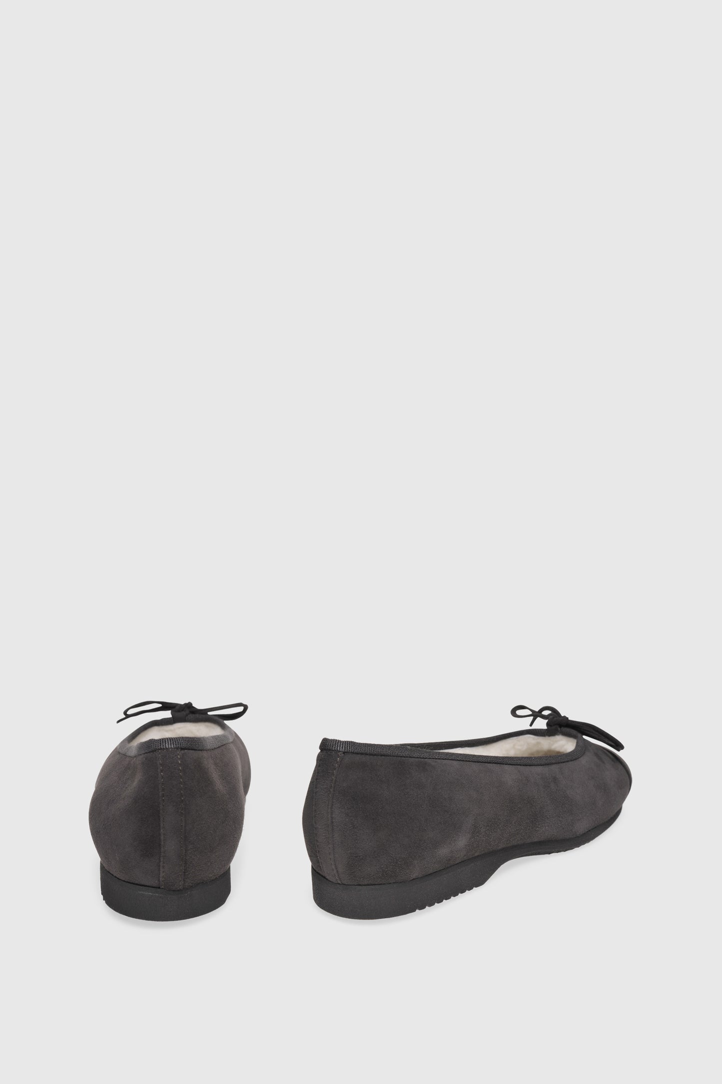 Ballerina 6114 Camoscio Antracite Shearling Latte