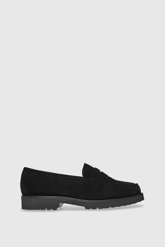 Loafer 1471 Camoscio Black Shearling Latte 