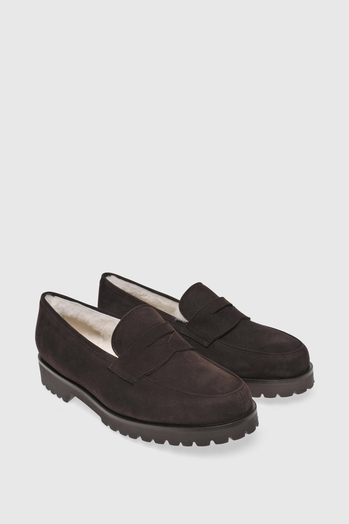 Loafer 1471 Velor Chocolate Shearling Latte