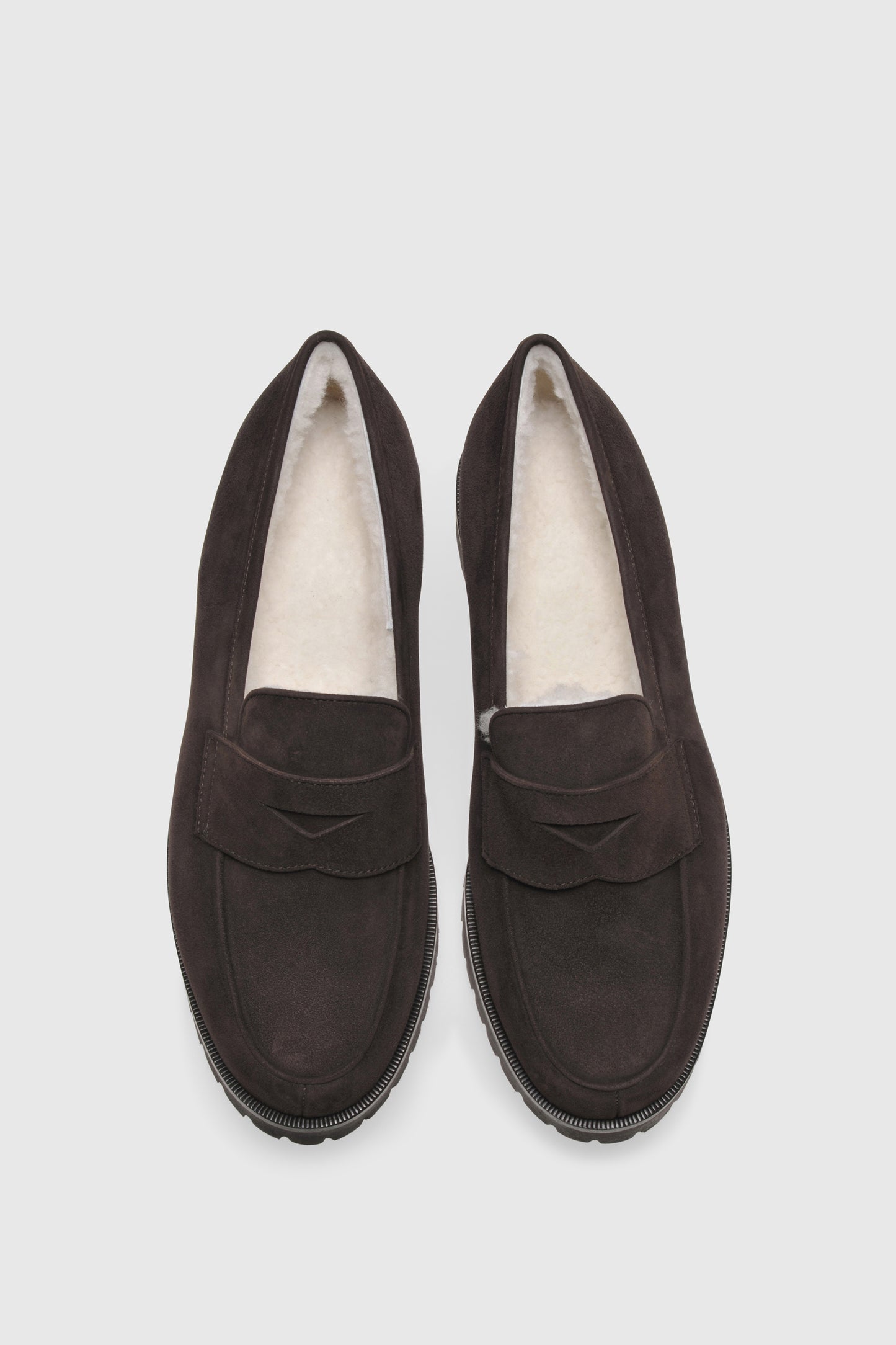 Loafer 1471 Velor Chocolate Shearling Latte
