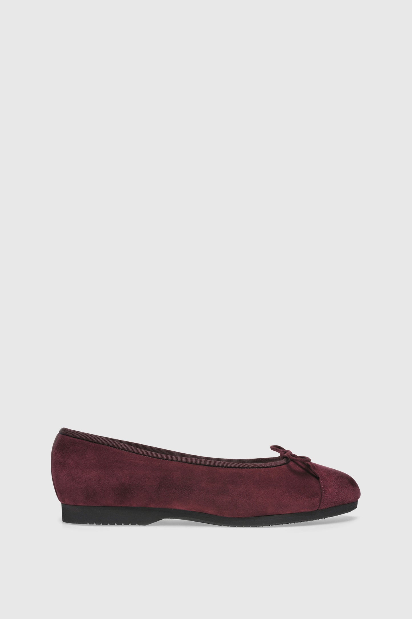 Ballerina 6114 Camoscio Bordeaux Shearling Latte