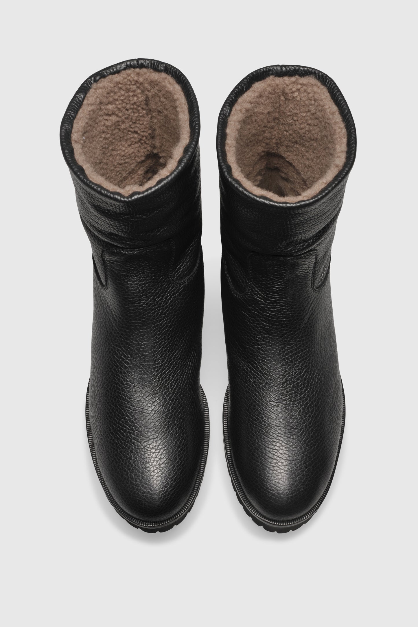 Ankle boots 7334 Eureka Black Shearling Beige