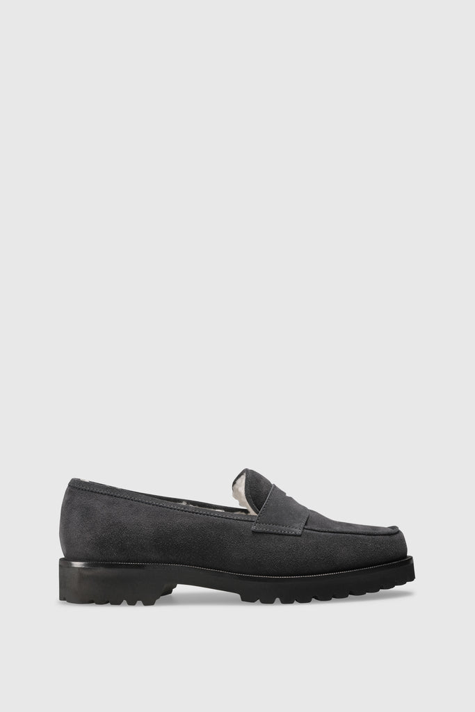 Loafer 1471 Velour Grey Shearling Latte Un tzer loafer-1471-velour-grey-shearling-latte-un-tzer