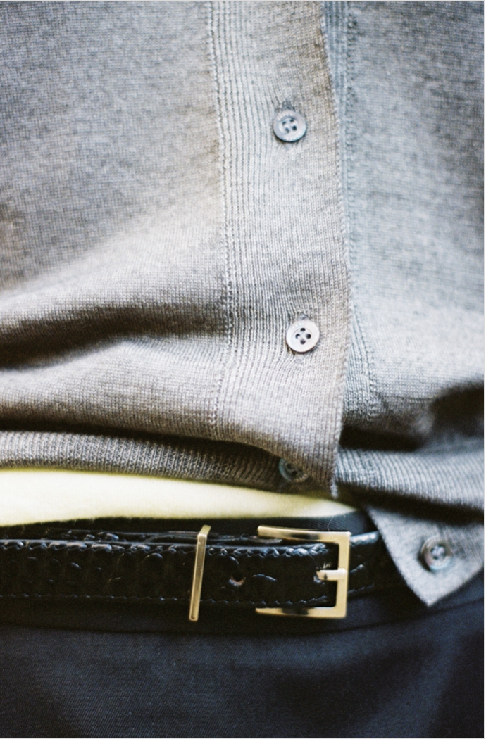 Slim Signature Belt Cocco Stampato Black