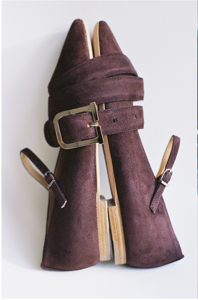 Bold Signature Belt Camoscio Plum