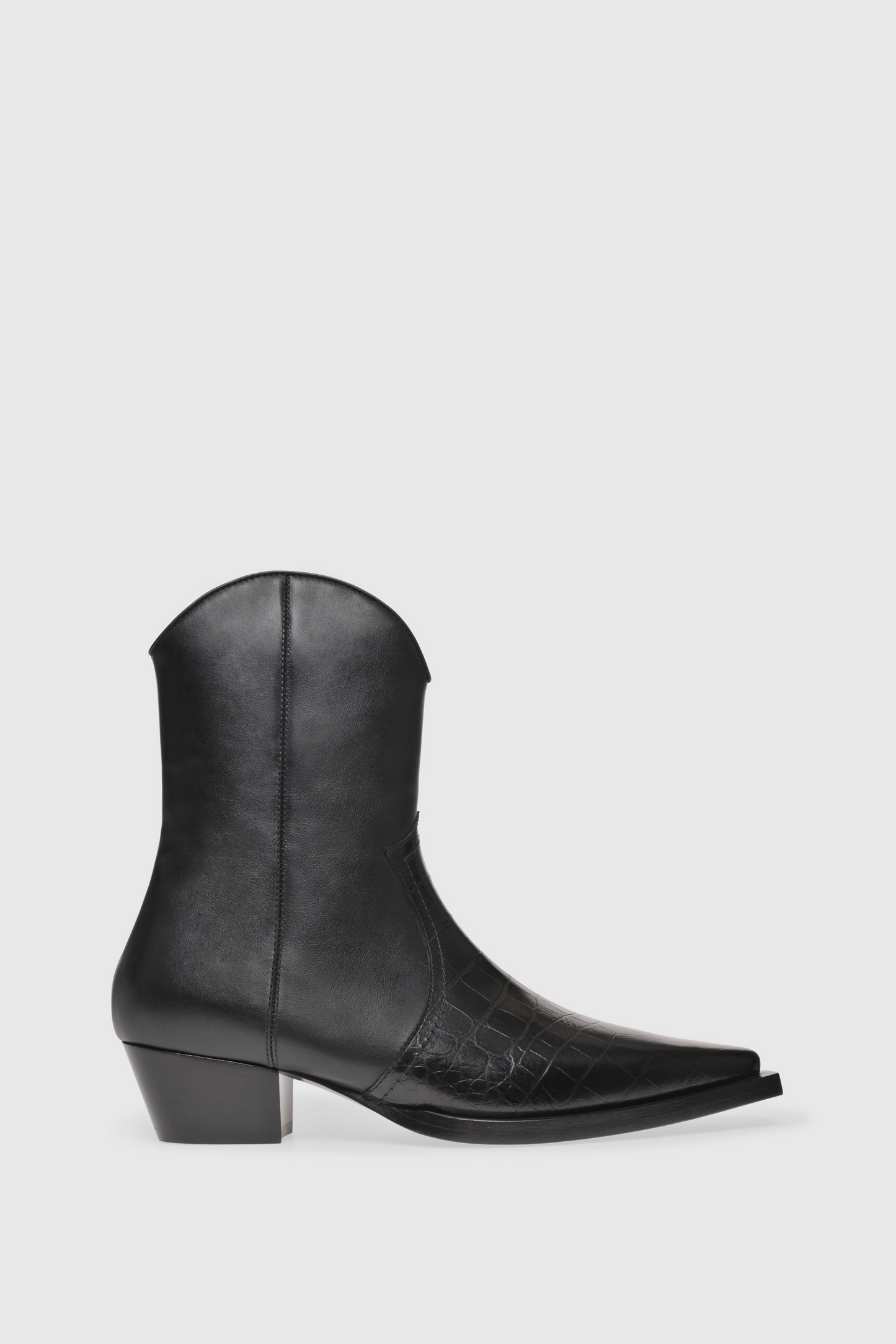 Western ankle boots 9256 Vitello Black Cocco Stampato