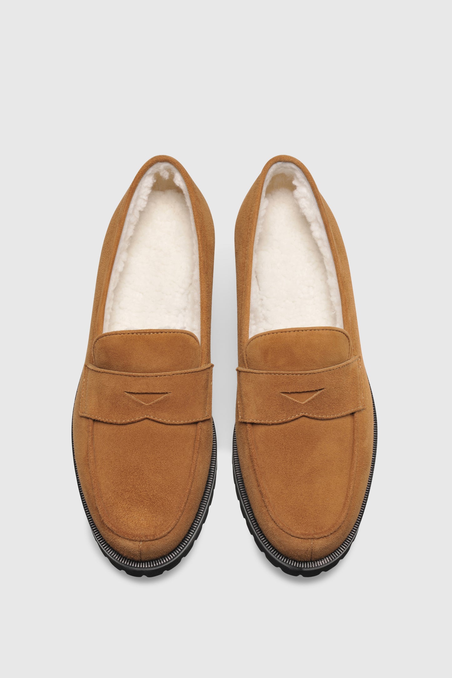 Loafer 1471 Velor Brown Shearling Latte
