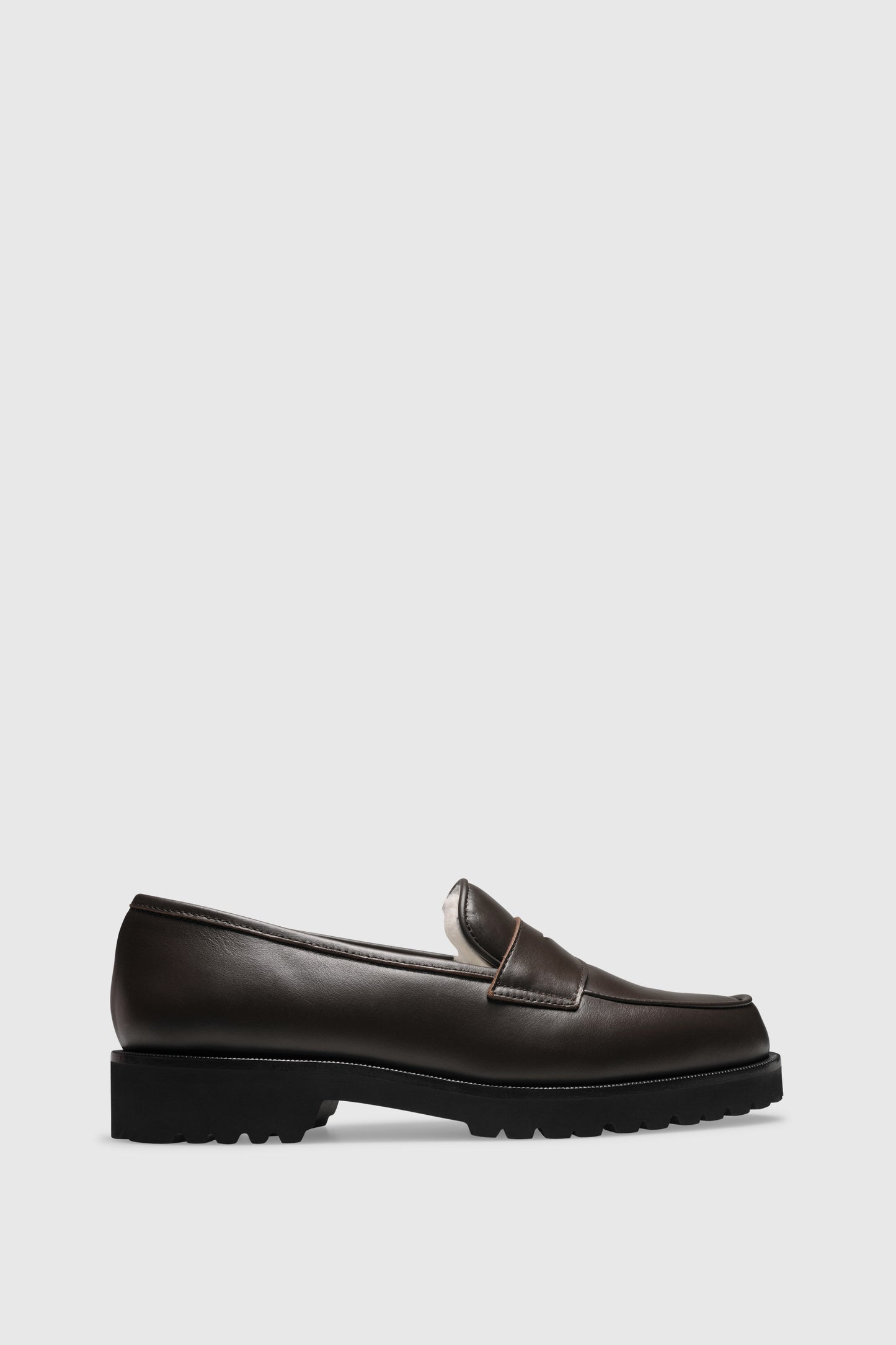 Loafer 1471 Vitello Chocolate Shearling Beige