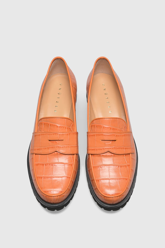 Loafer 1336 Cocco Stampato Arancio 