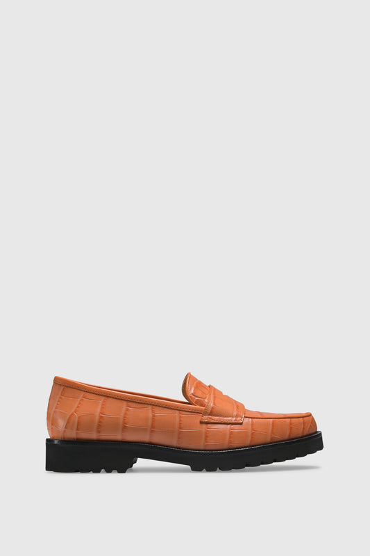 Loafer 1336 Cocco Stampato Arancio 