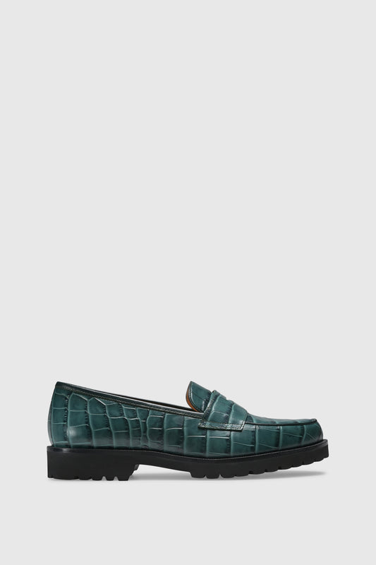 Loafer 1336 Cocco Stampato Verde