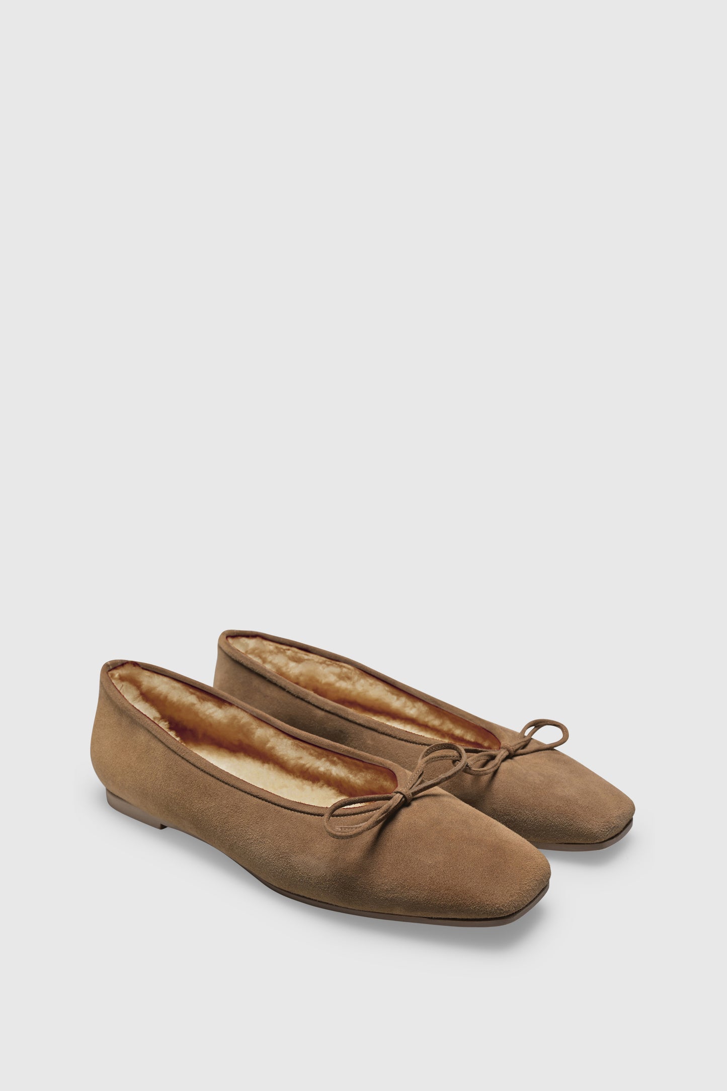 Ballerina 9551 Camoscio Taupe Shearling Brown
