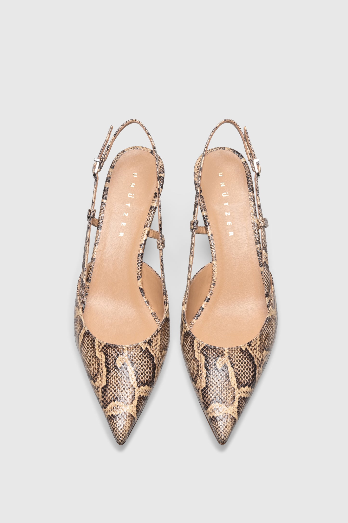 Slingback 9317 Pitone Stampato Beige