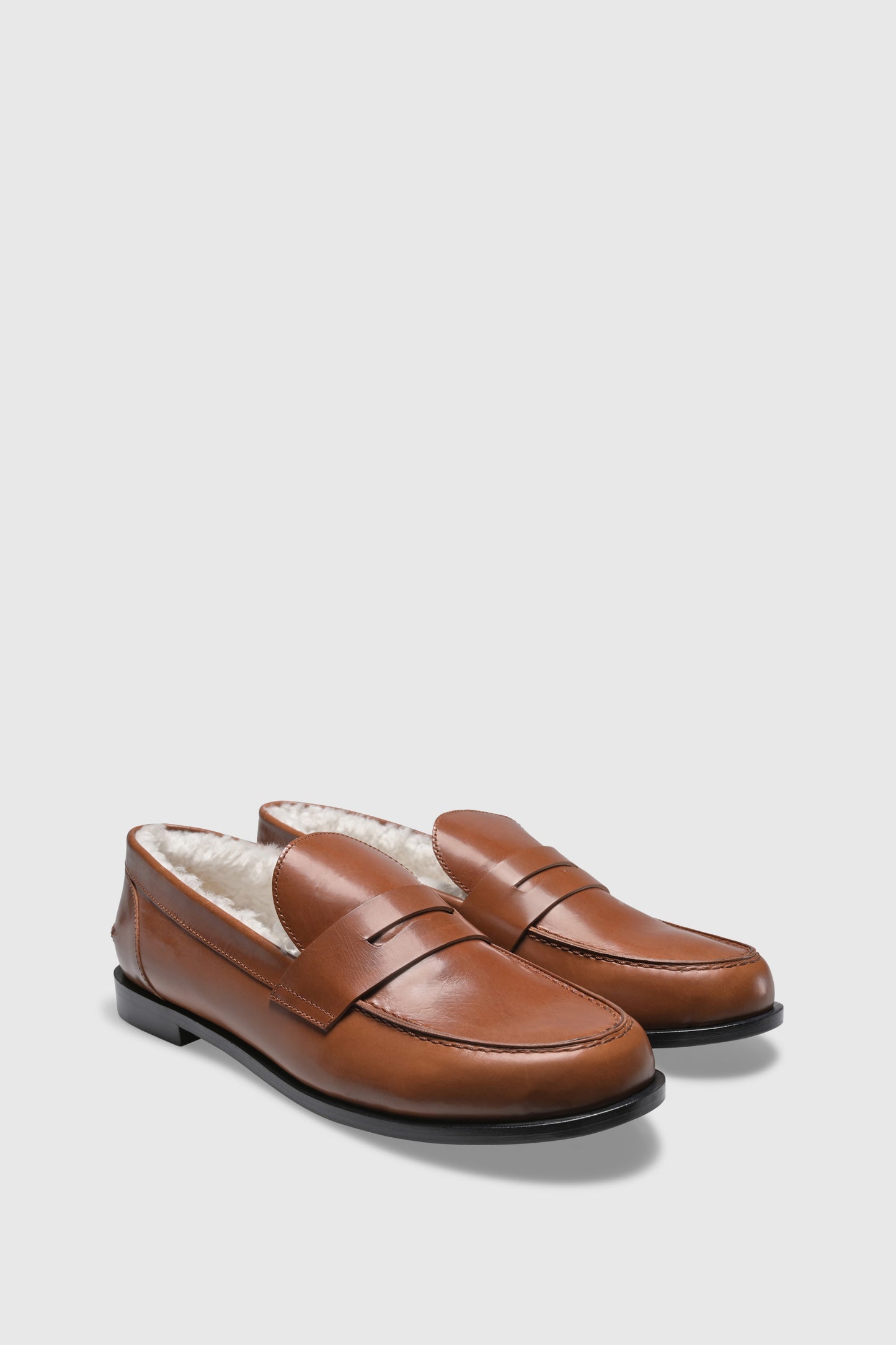 Loafer 9464 Vitello Shearling Brushed Brown Beige