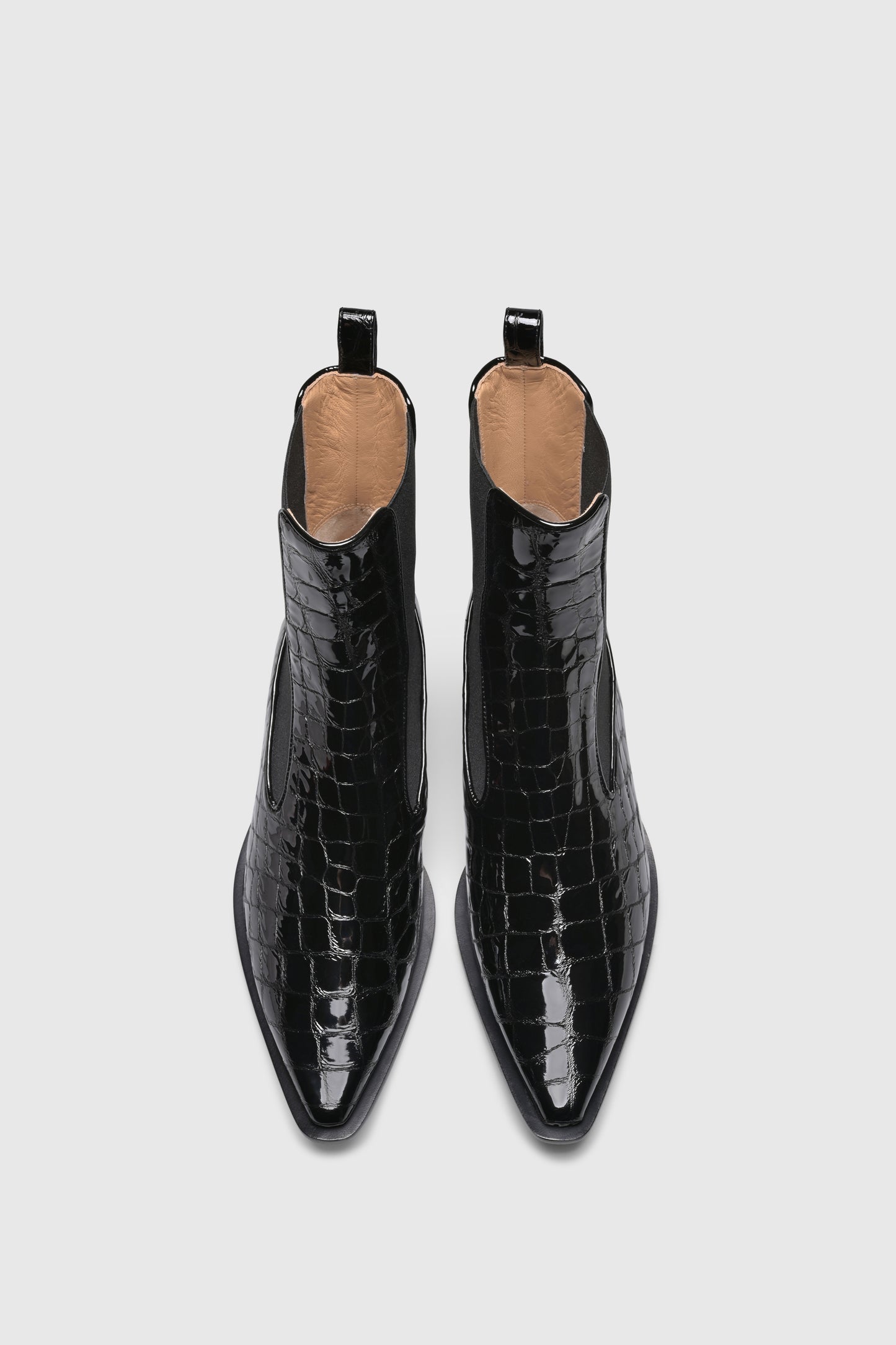 Ankle boots 9346 Cocco Stampato Vernice Black