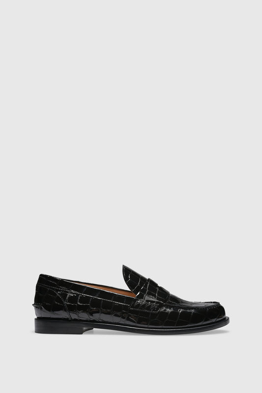 Loafer 9250 Cocco Stampato Vernice Black