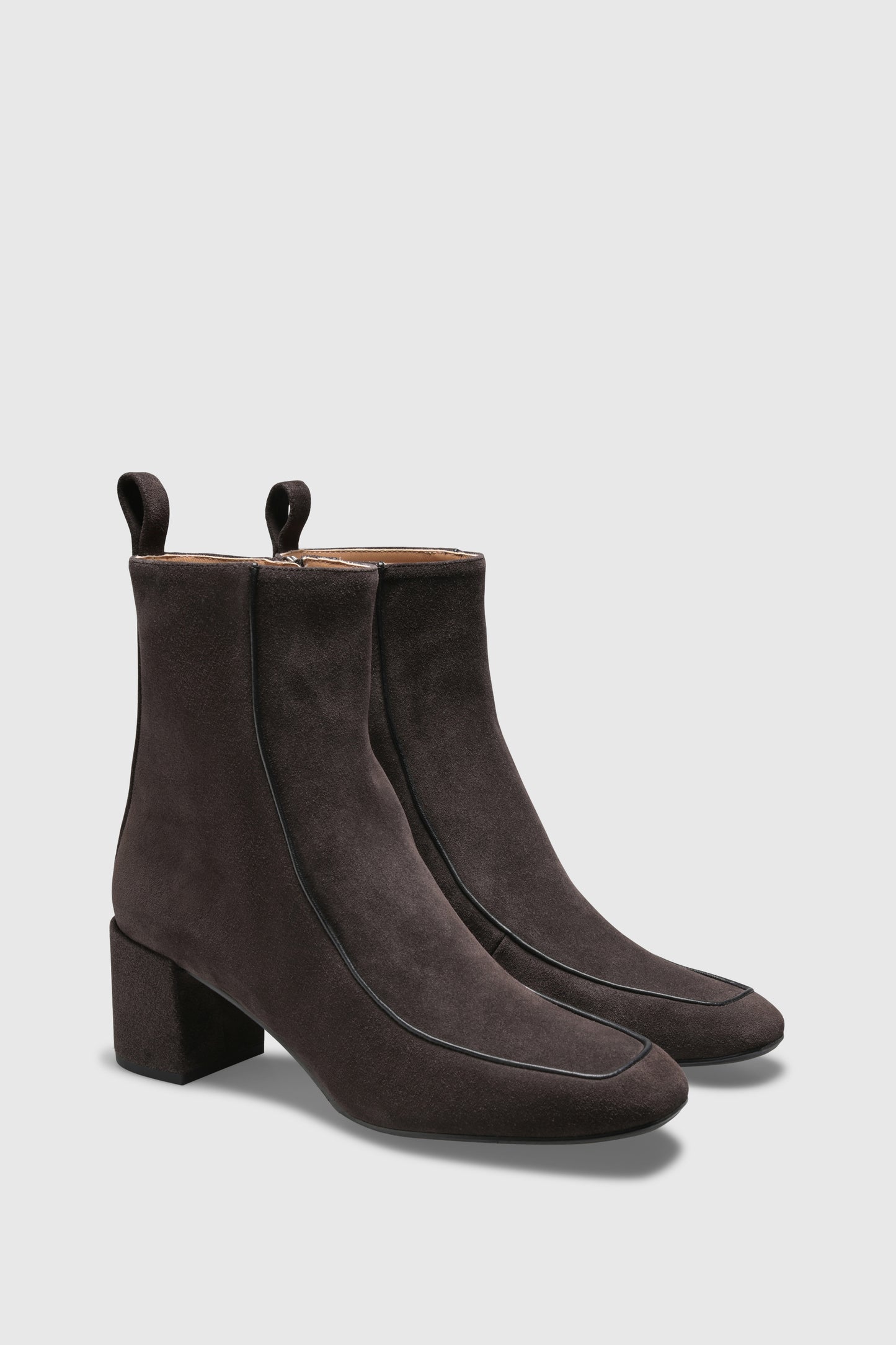 Ankle boots 9466 Velor Chocolate Black