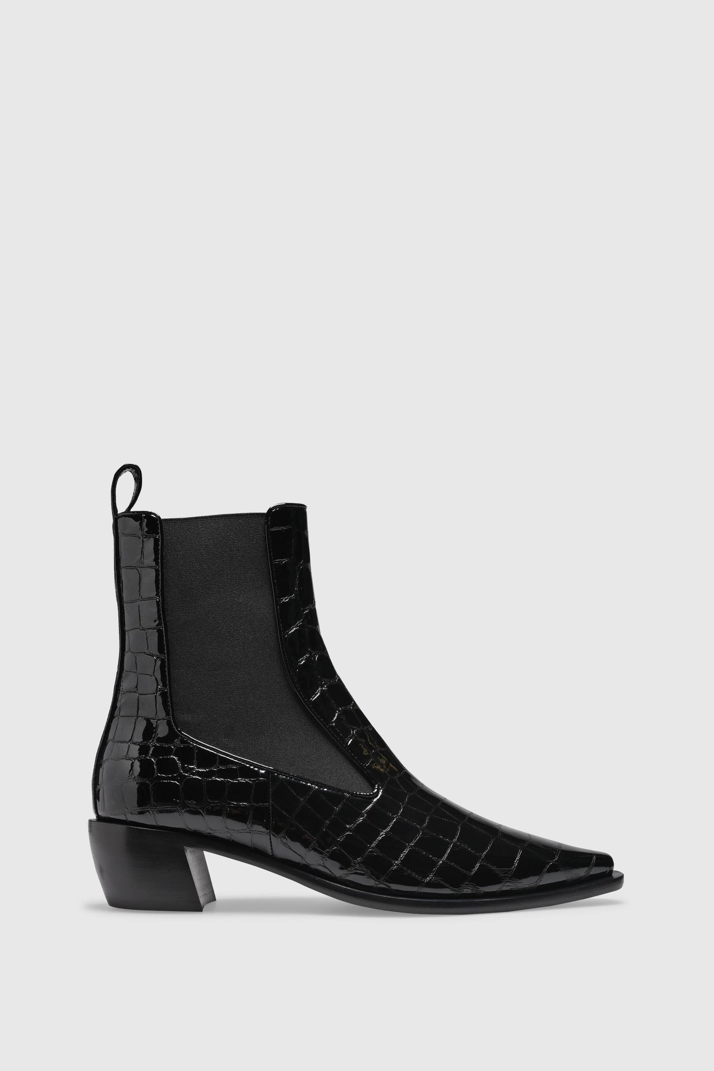 Ankle boots 9346 Cocco Stampato Vernice Black