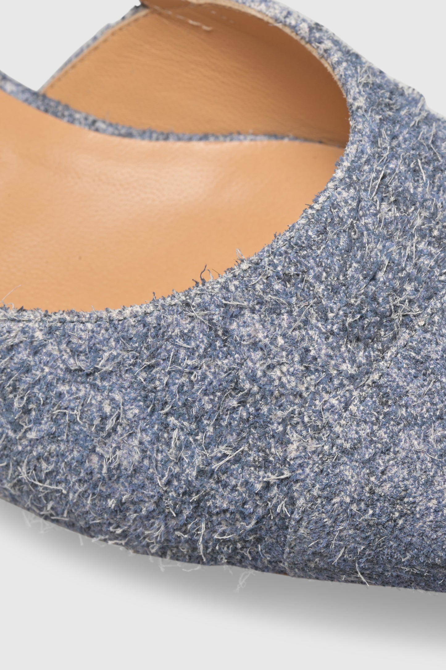 Slingback 8667 Fuzzy Velour Light Blue