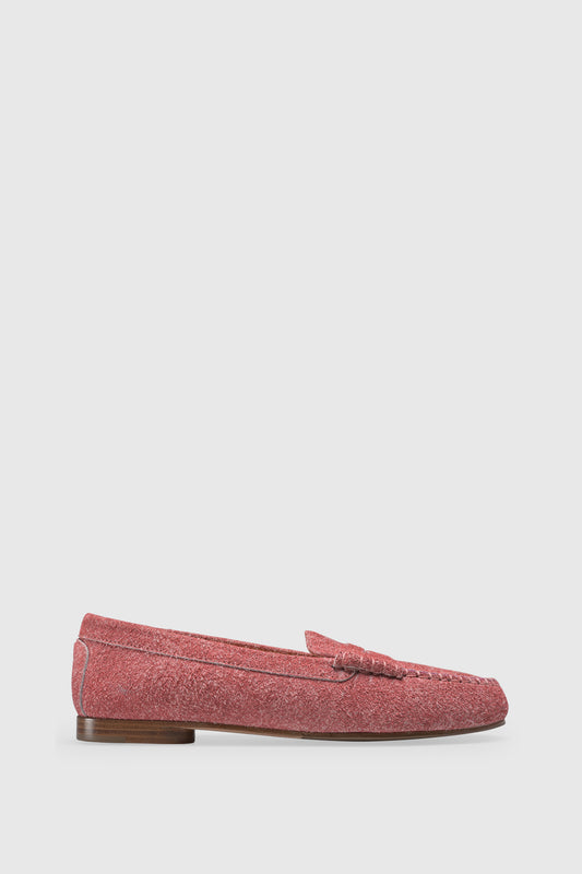 Loafer 1490 Fuzzy Velour Red