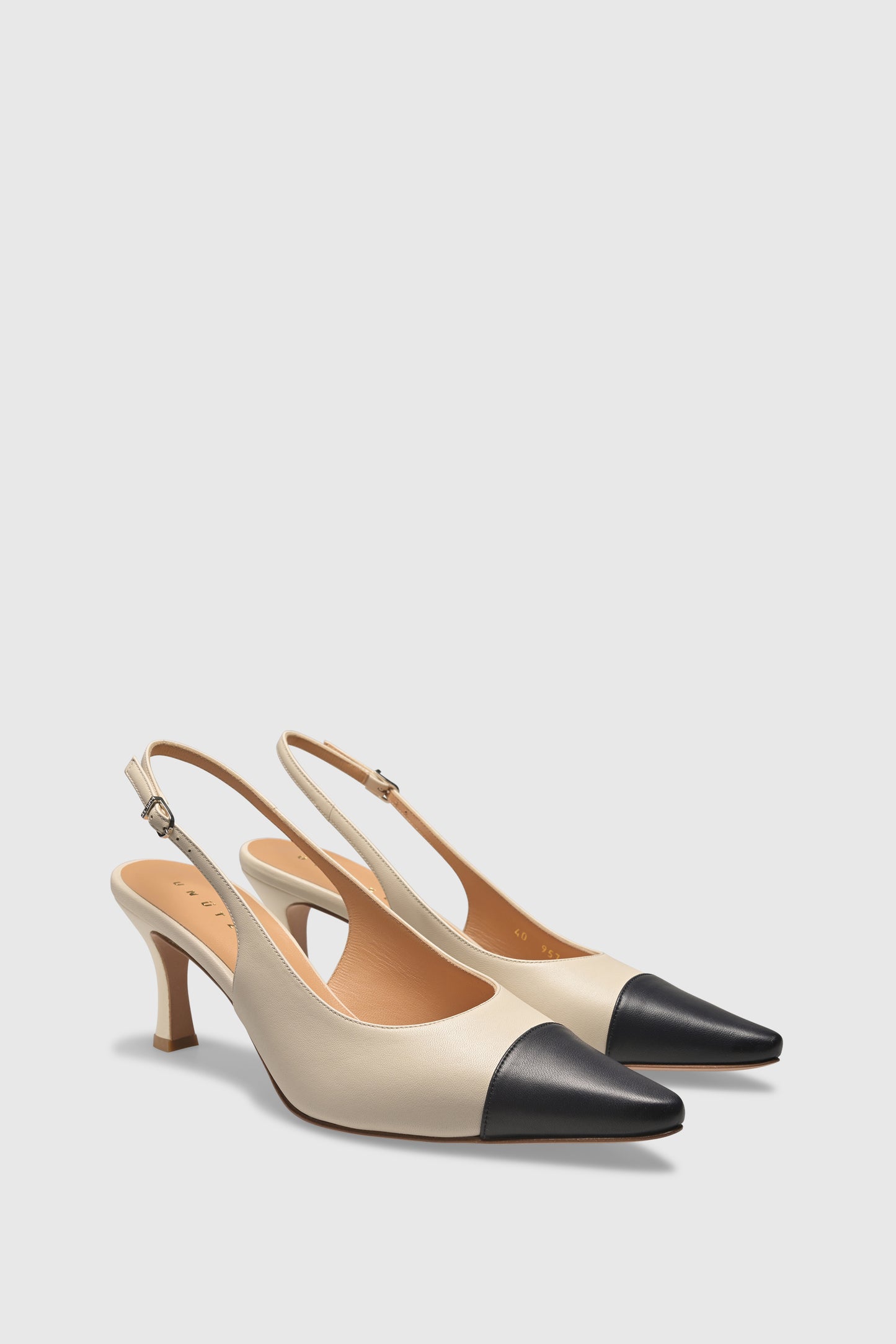 Slingback 9574 Nappa Latte Navy