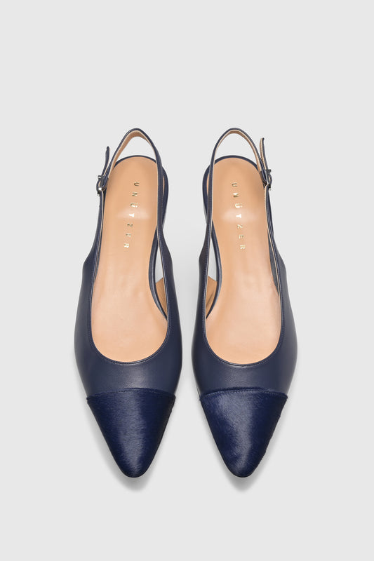 Slingback 9598 Nappa Pony Navy