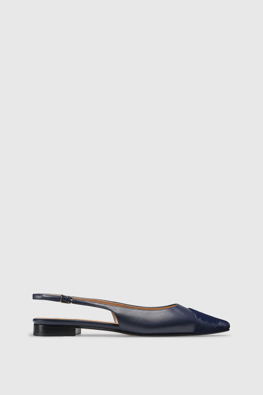Slingback 9598 Nappa Pony Navy