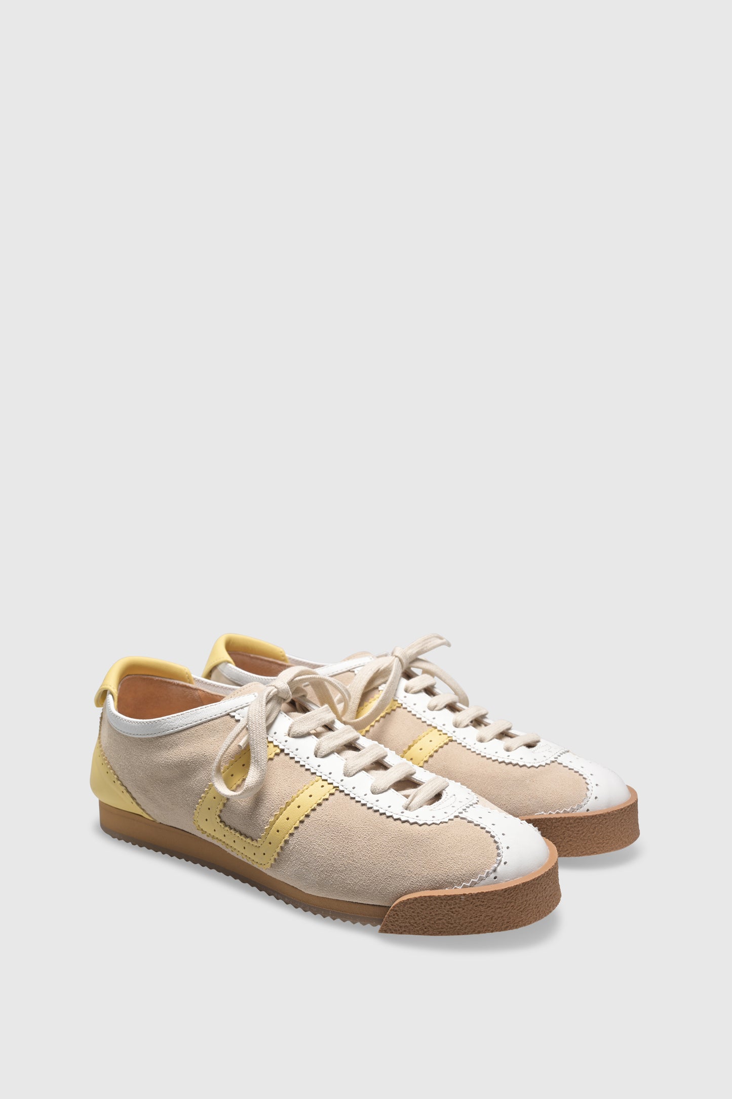 Sneaker 9230 Velour Nappa Camoscio White Latte Lime