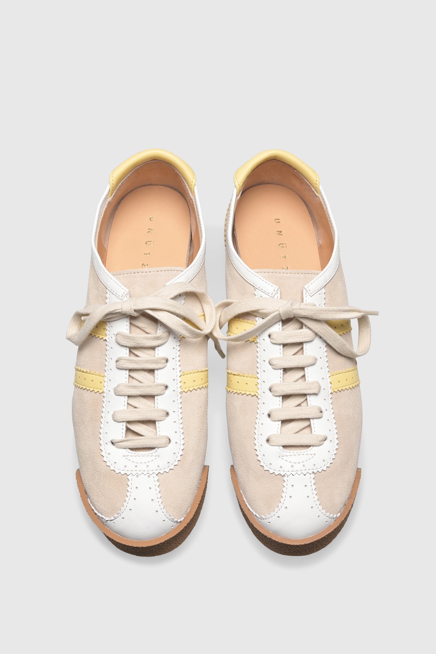 Sneaker 9230 Velour Nappa Camoscio White Latte Lime