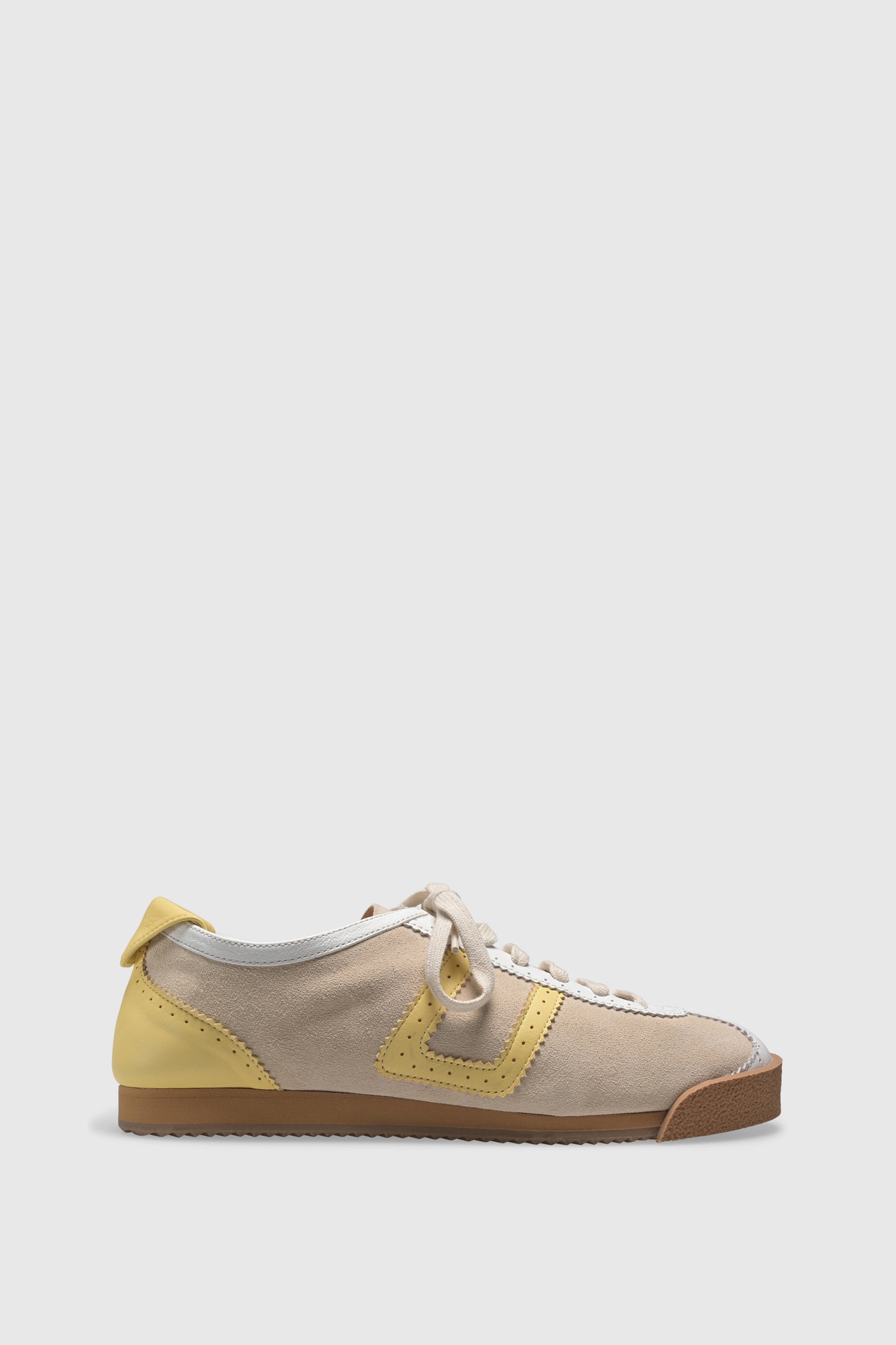 Sneaker 9230 Velour Nappa Camoscio White Latte Lime