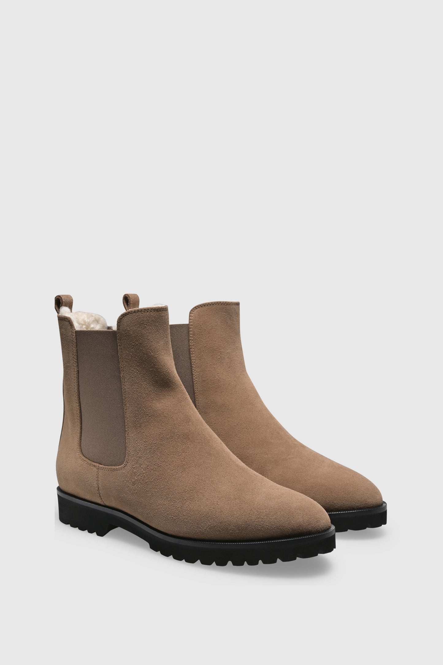Stiefelette 7429 Camoscio Taupe Shearling Latte