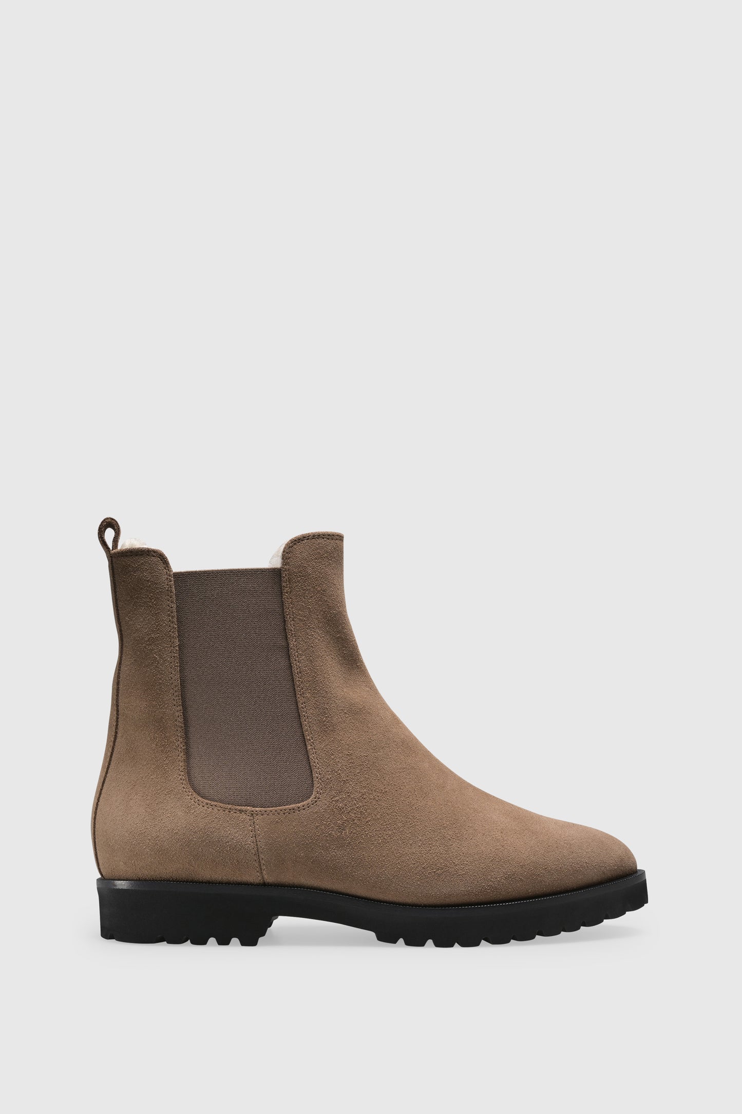 Stiefelette 7429 Camoscio Taupe Shearling Latte