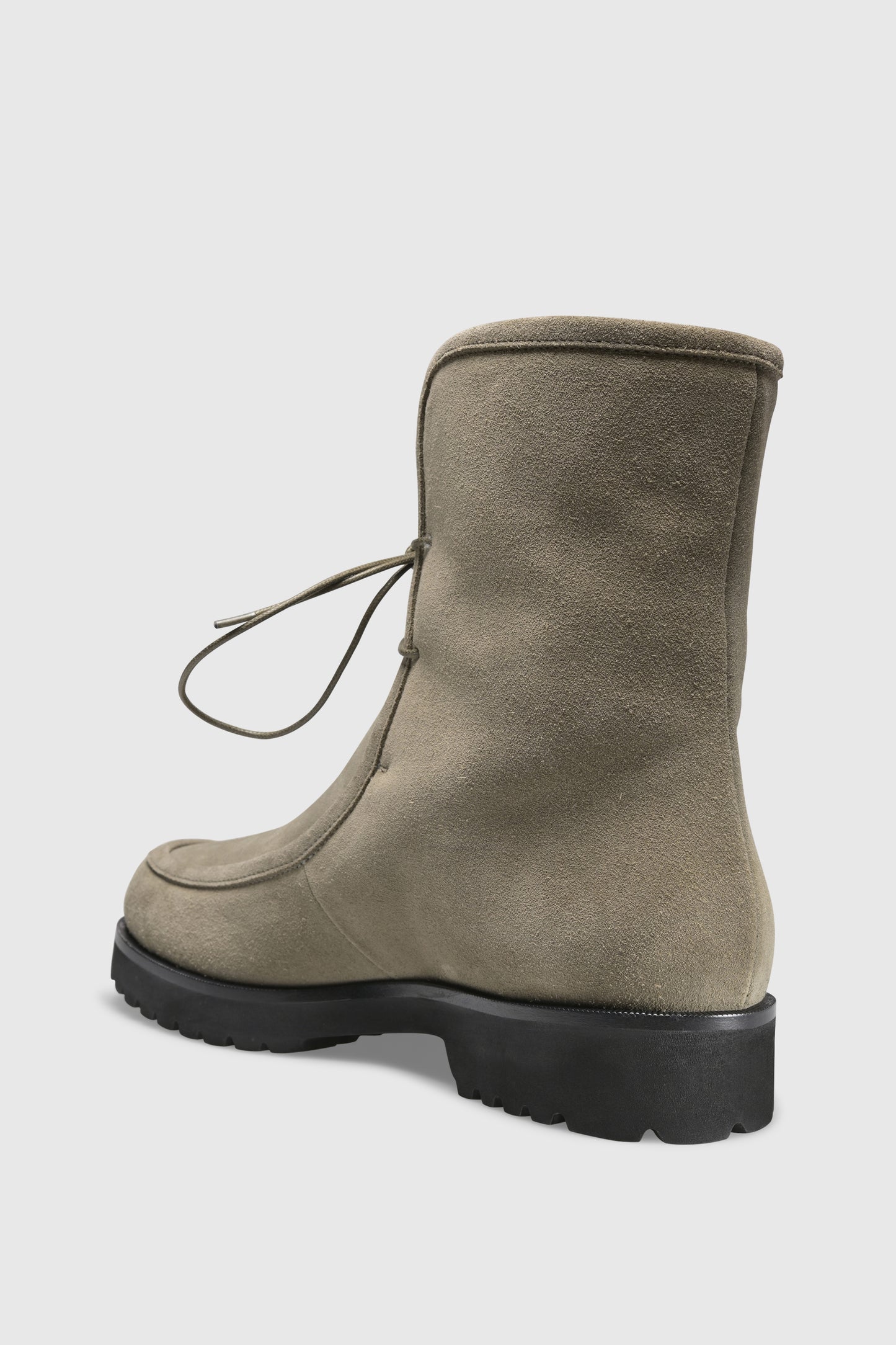 Stiefelette 9484 Velour Olive Shearling Latte