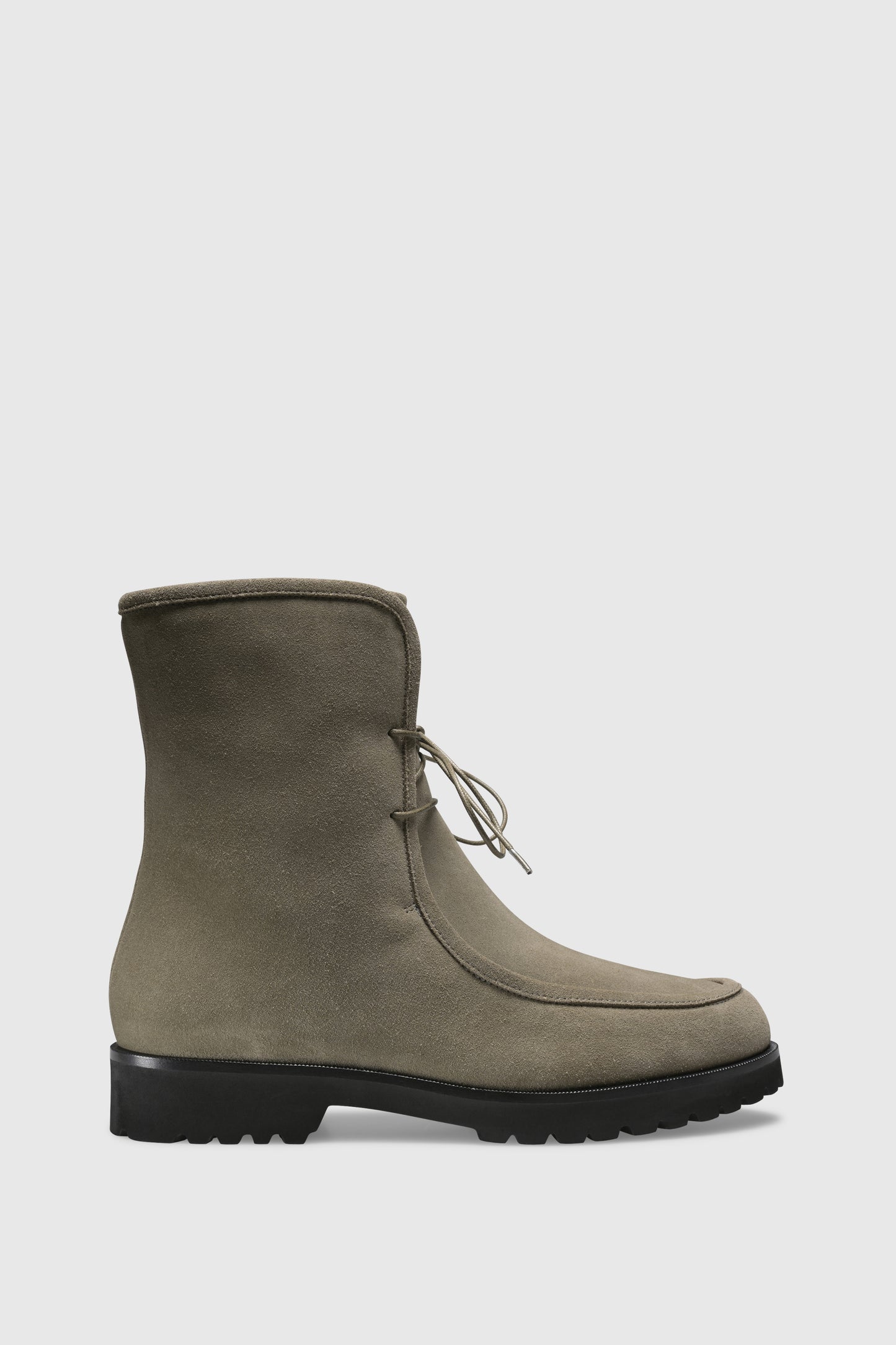Stiefelette 9484 Velour Olive Shearling Latte