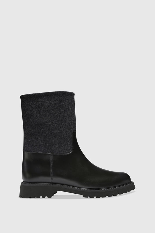Stiefelette 9541 Vitello Loden Black