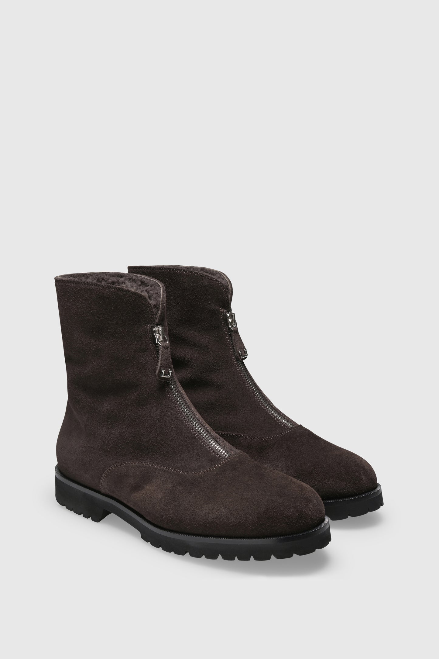 Stiefelette 9542 Velour Brown Shearling Brown