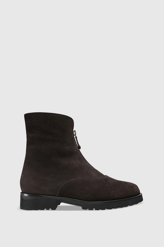 Stiefelette 9542 Velour Brown Shearling Brown