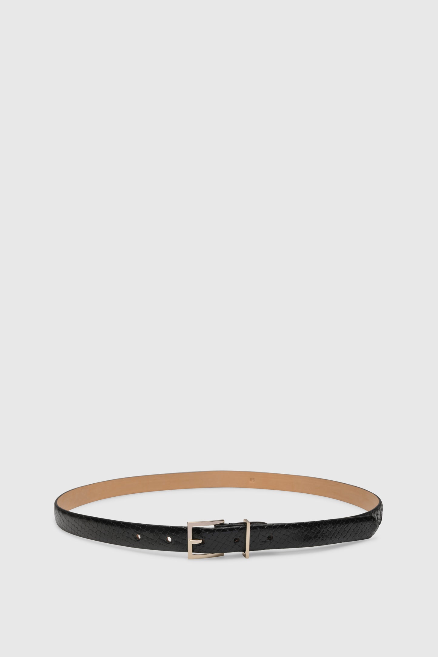 Slim Signature Belt Pitone Stampato Black