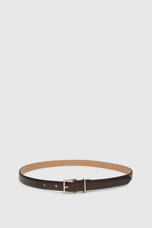 Slim Signature Belt Vitello Chocolate