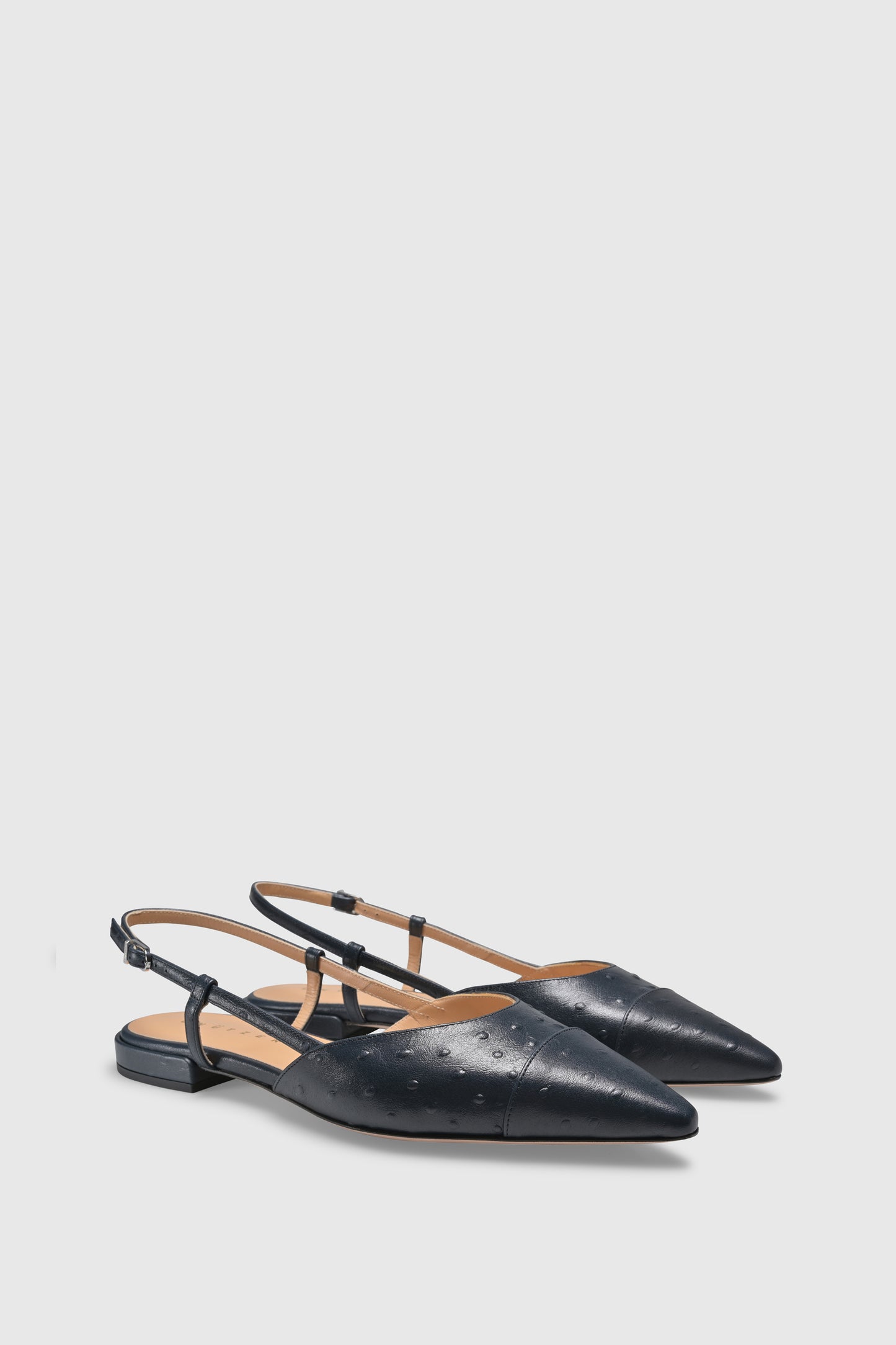 Slingback 8667 Struzzo Stampato Navy