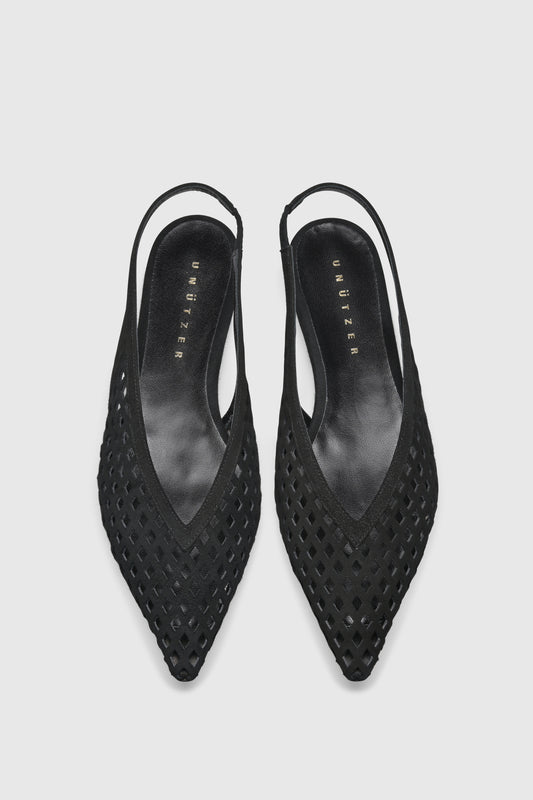 Slingback 9422 Camoscio Black